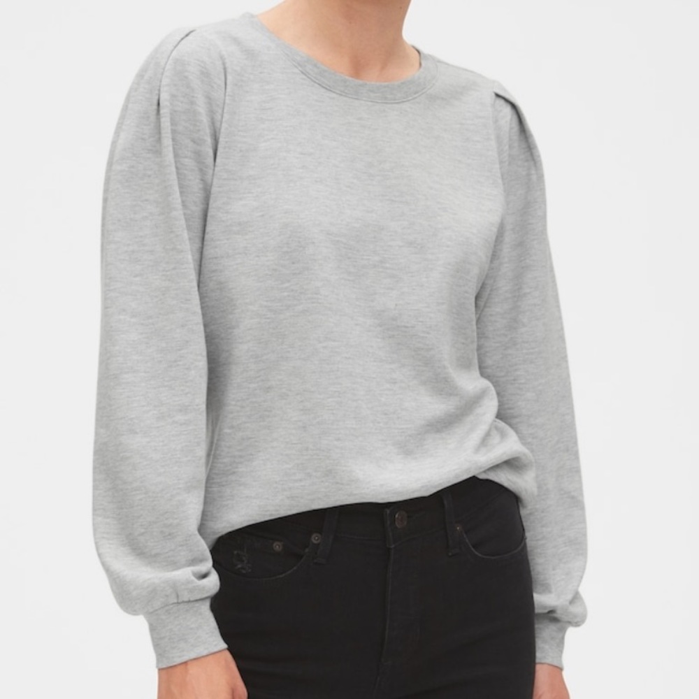 Box Pleat Fleece Sweatshirt